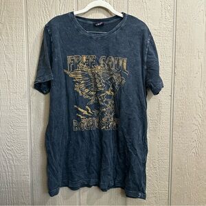 Mine Free Soul Graphic Tee - Black and Gold